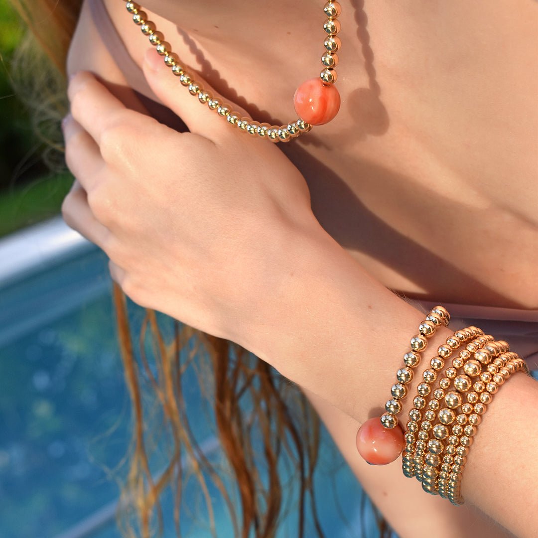 SIRENA CORAL NECKLACE 6MM - Image 3