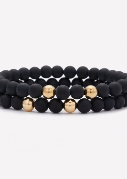 RAMI ONYX BRACELET 6MM - 2 BEADS (CHILD)