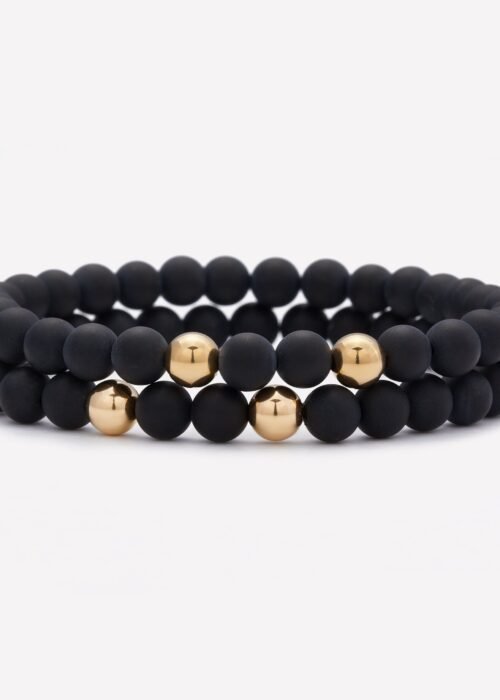 RAMI ONYX BRACELET 6MM - 2 BEADS (CHILD)