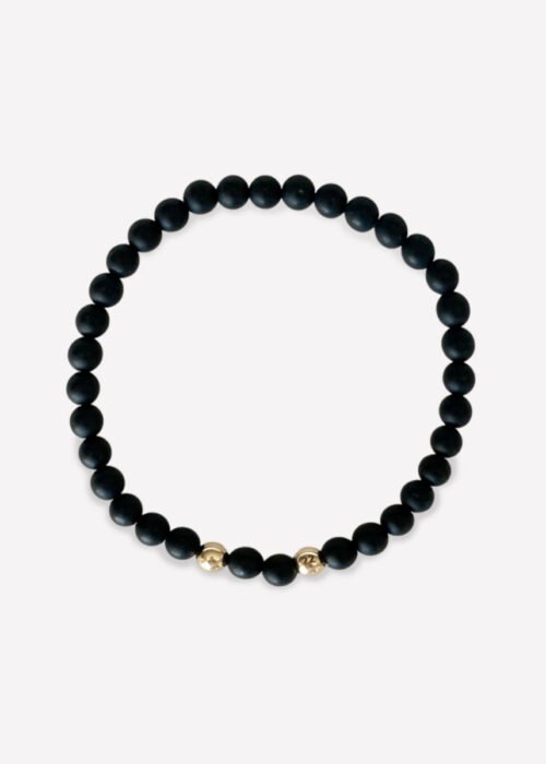 MINI RAMI ONYX BRACELET 4MM - 2 BEADS (CHILD)